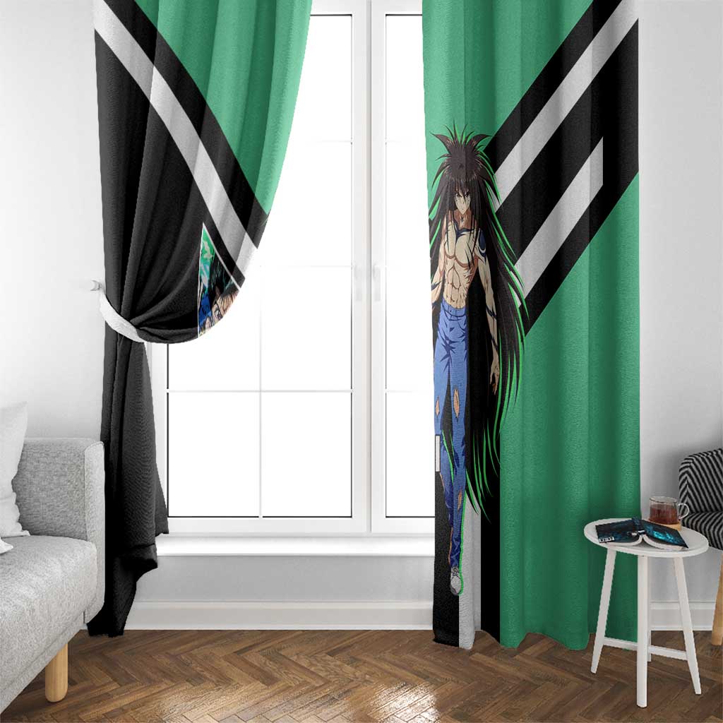 Yusuke Urameshi Yu Yu Hakusho Window Curtain with Spirit Gun Pose and Action-Packed Design - The Mazicc