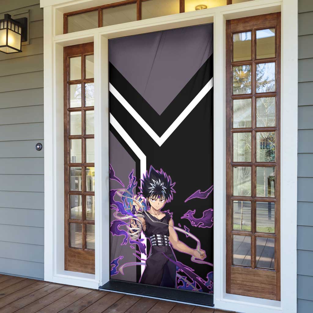 Hiei Yu Yu Hakusho Door Cover with Jagan Eye and Intense Battle Pose Design - The Mazicc