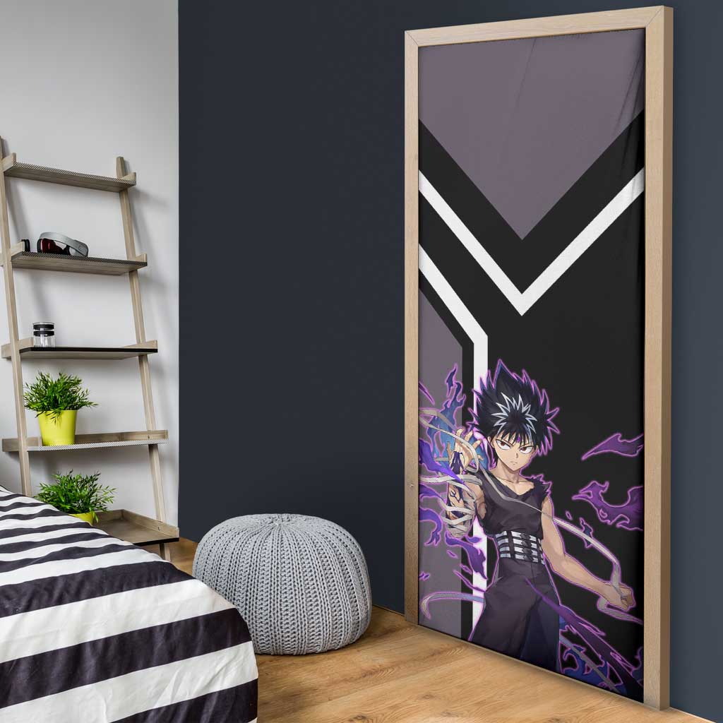 Hiei Yu Yu Hakusho Door Cover with Jagan Eye and Intense Battle Pose Design - The Mazicc
