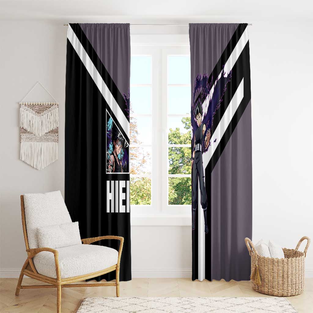 Hiei Yu Yu Hakusho Window Curtain with Jagan Eye and Intense Battle Pose Design - The Mazicc