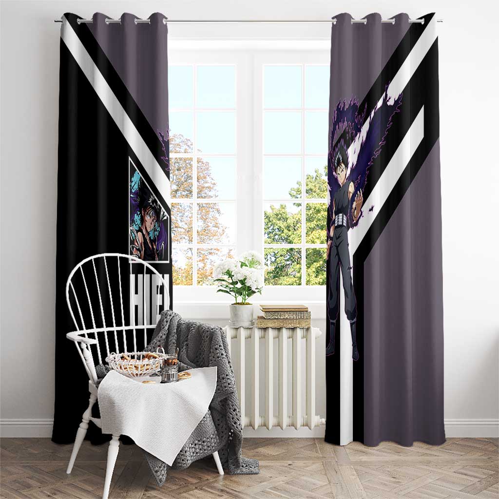 Hiei Yu Yu Hakusho Window Curtain with Jagan Eye and Intense Battle Pose Design - The Mazicc