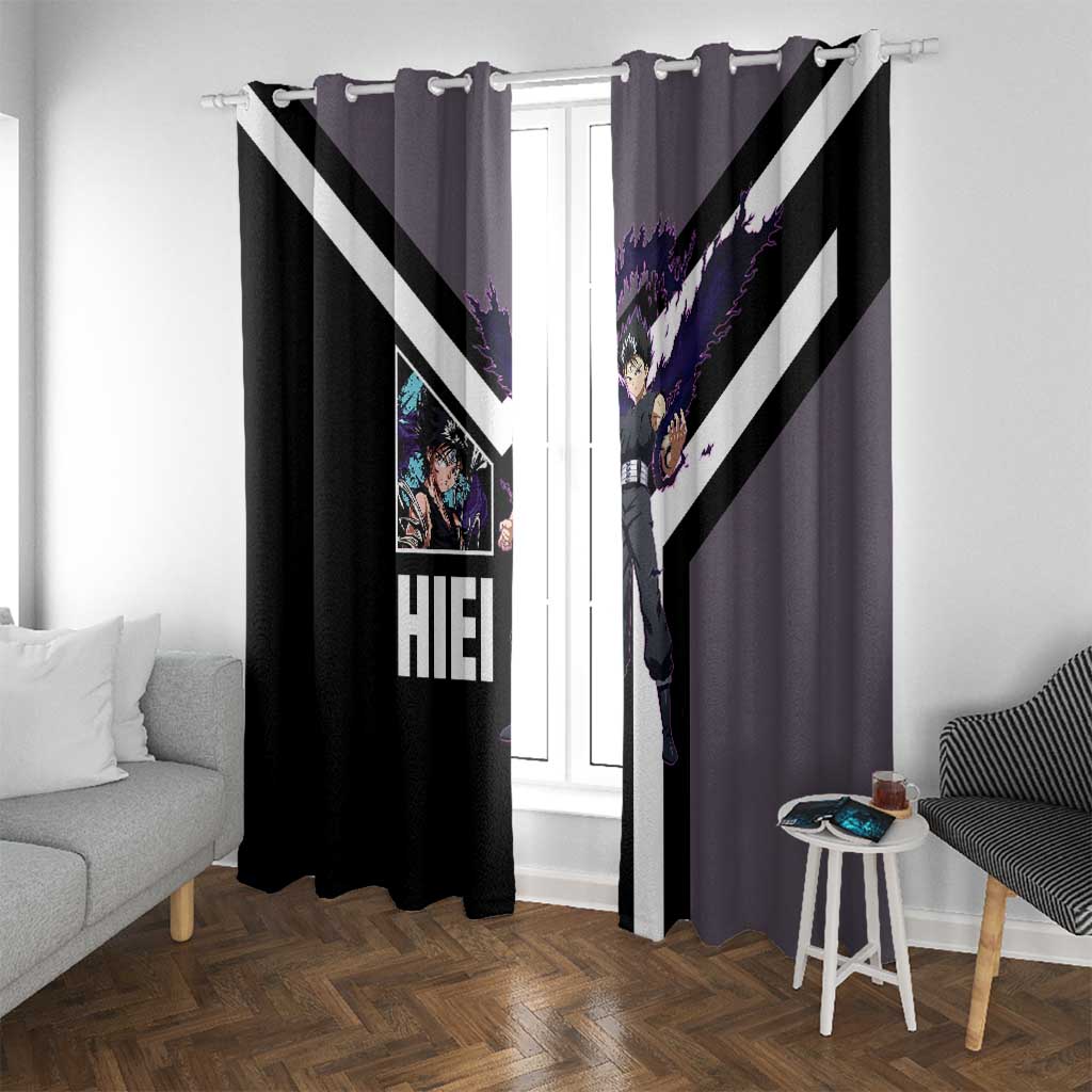 Hiei Yu Yu Hakusho Window Curtain with Jagan Eye and Intense Battle Pose Design - The Mazicc