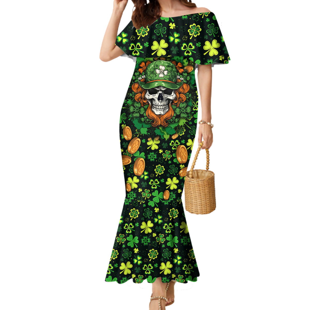 happy-st-patricks-day-skull-mermaid-dress