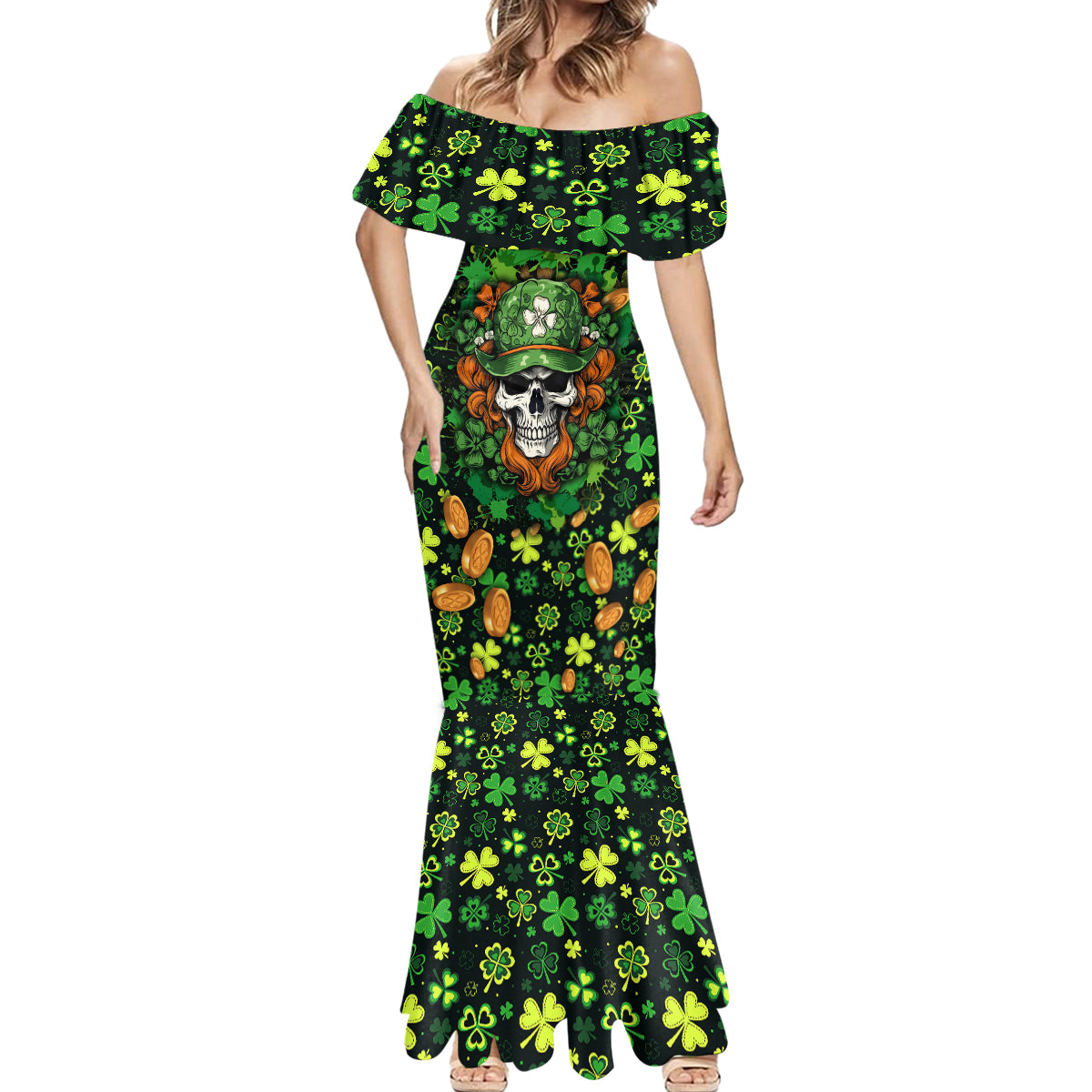 happy-st-patricks-day-skull-mermaid-dress