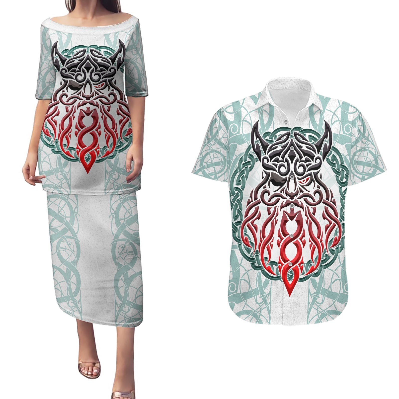 vking-odin-couples-matching-puletasi-dress-and-hawaiian-shirt-god-of-asgard