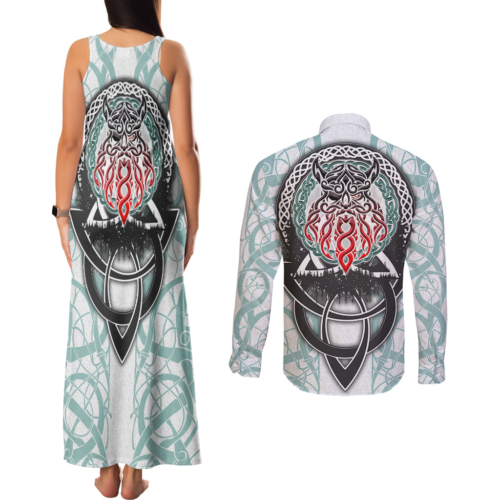 vking-odin-couples-matching-tank-maxi-dress-and-long-sleeve-button-shirts-god-of-asgard