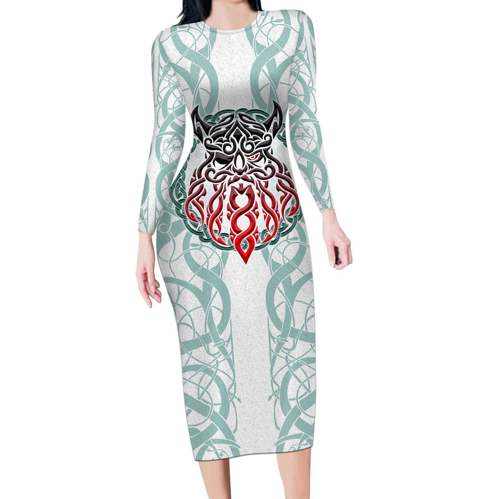 vking-odin-long-sleeve-bodycon-dress-god-of-asgard