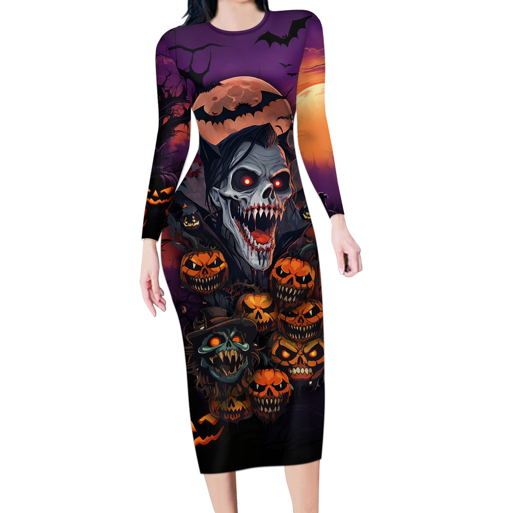 halloween-skull-long-sleeve-bodycon-dress-hello-darkness-my-old-friend