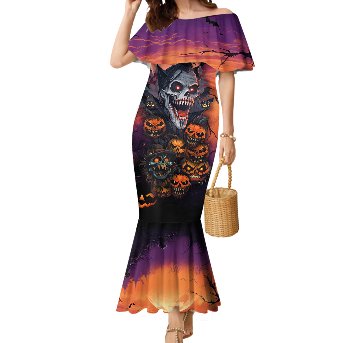 halloween-skull-mermaid-dress-hello-darkness-my-old-friend