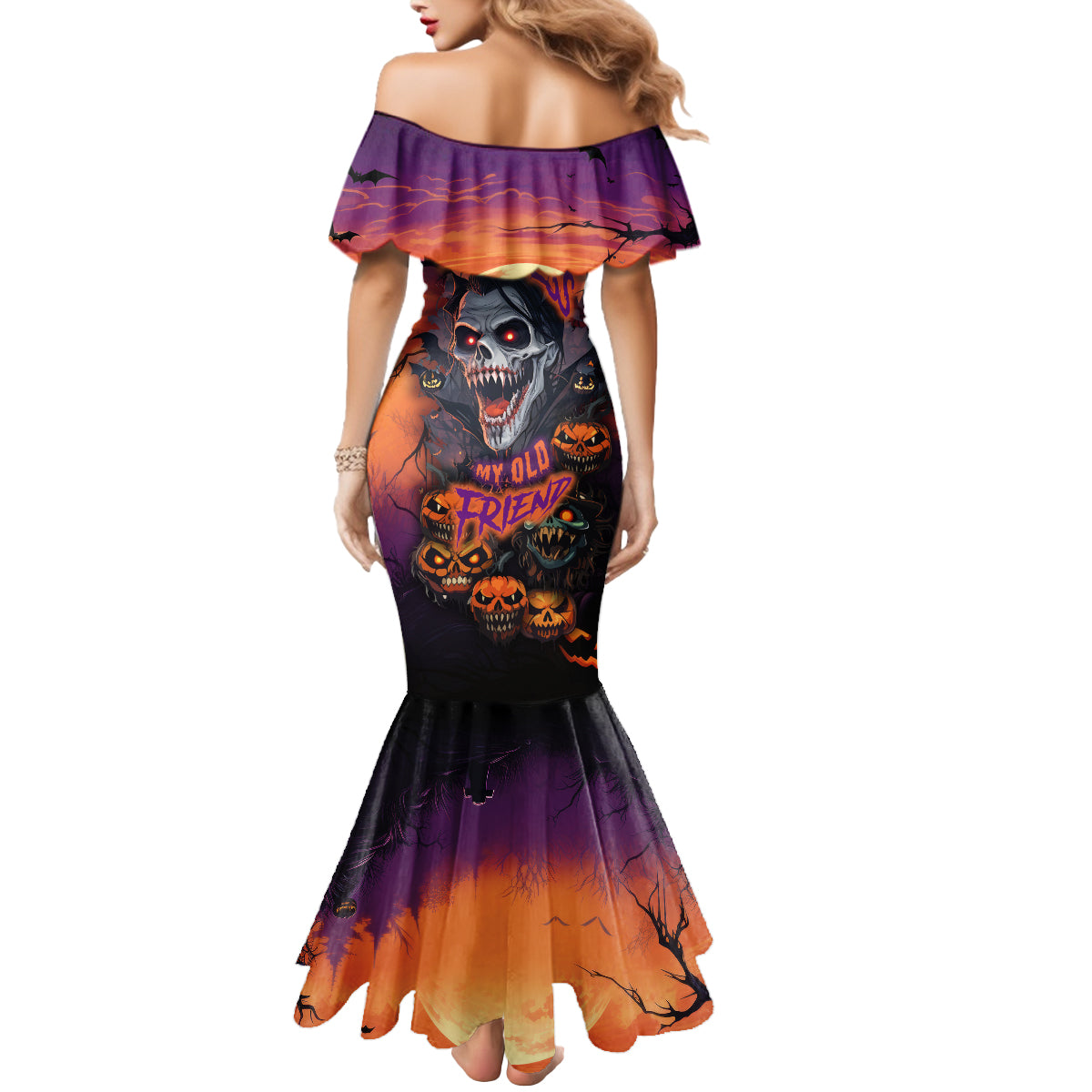 halloween-skull-mermaid-dress-hello-darkness-my-old-friend