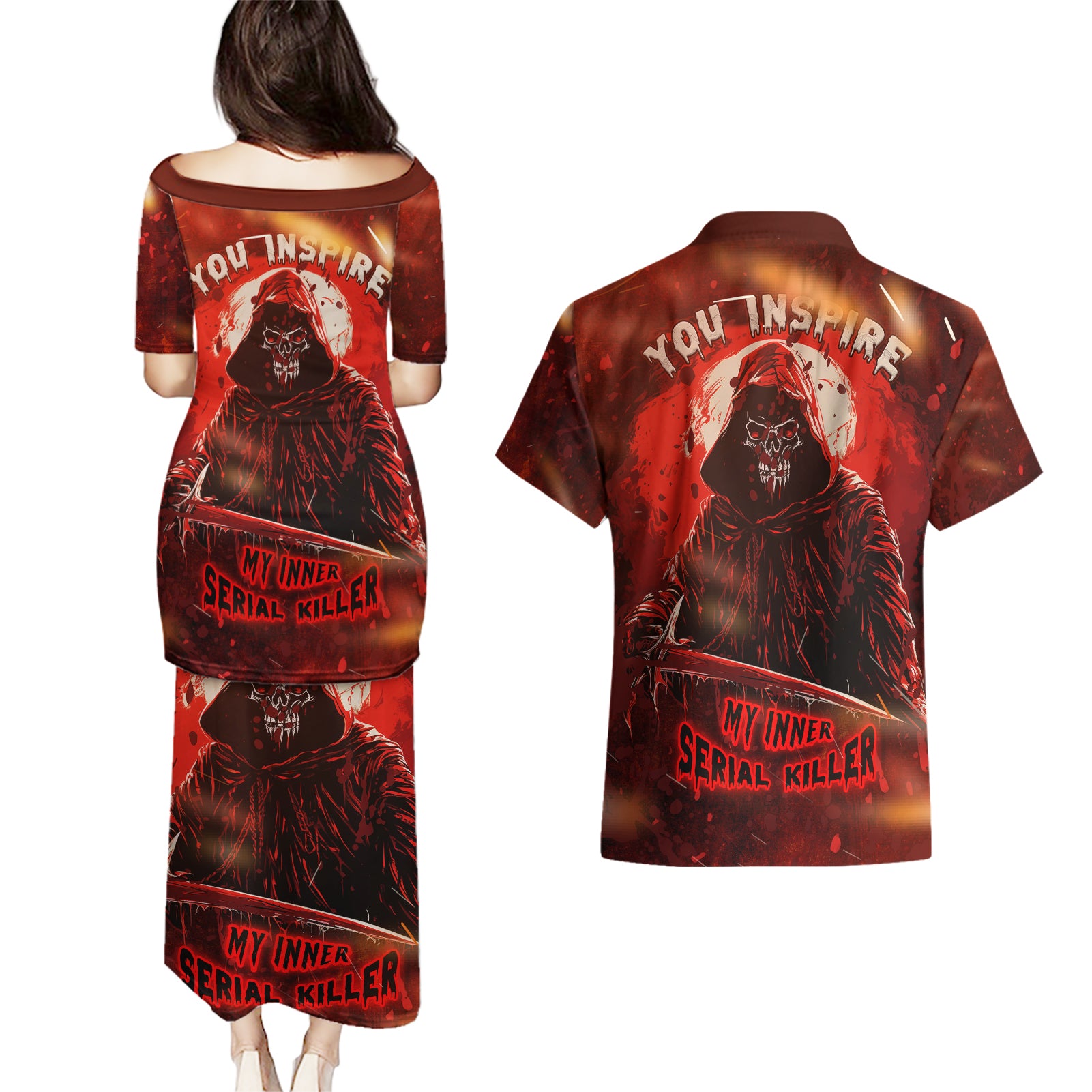 you-inspire-my-inner-serial-killer-couples-matching-puletasi-dress-and-hawaiian-shirt
