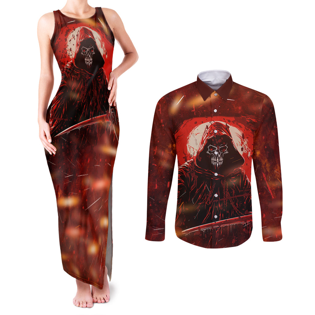 you-inspire-my-inner-serial-killer-couples-matching-tank-maxi-dress-and-long-sleeve-button-shirts