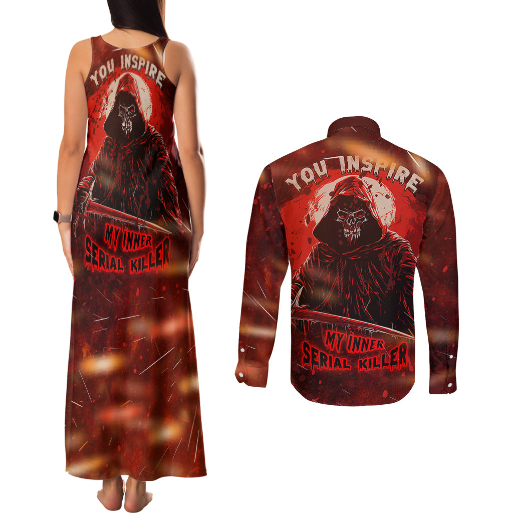 you-inspire-my-inner-serial-killer-couples-matching-tank-maxi-dress-and-long-sleeve-button-shirts