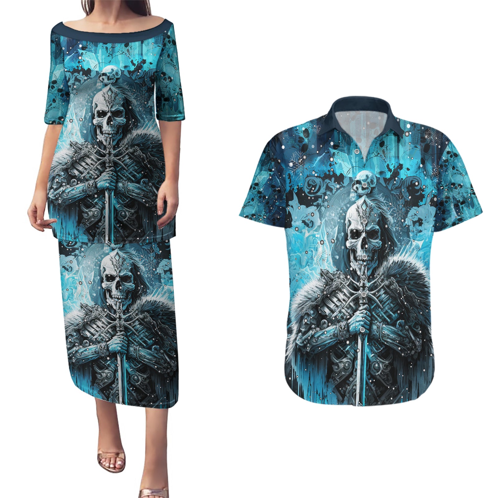 skull-couples-matching-puletasi-dress-and-hawaiian-shirt-try-again-tomorrow