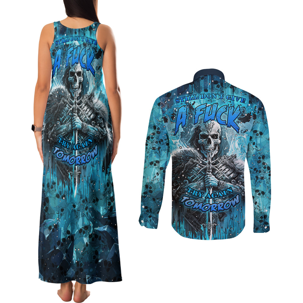 skull-couples-matching-tank-maxi-dress-and-long-sleeve-button-shirts-try-again-tomorrow