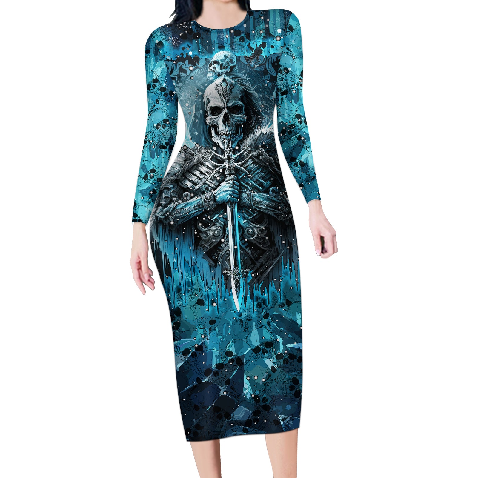 skull-long-sleeve-bodycon-dress-try-again-tomorrow