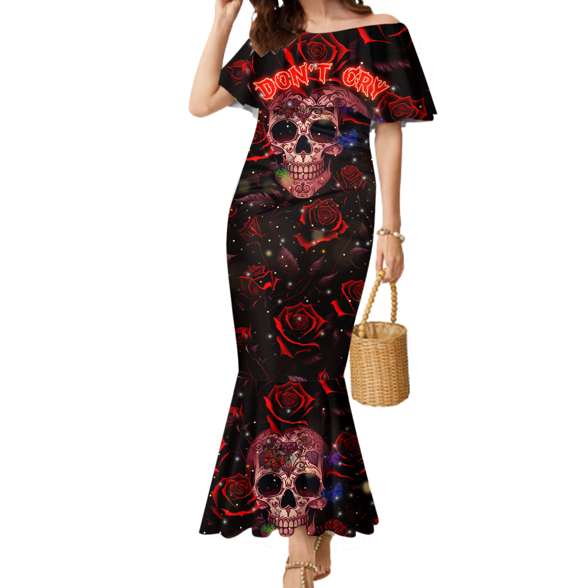 dont-cry-skull-mermaid-dress