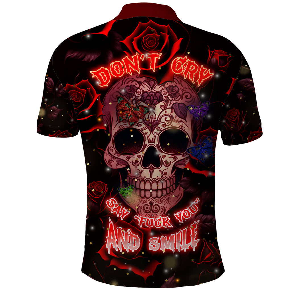dont-cry-skull-polo-shirt