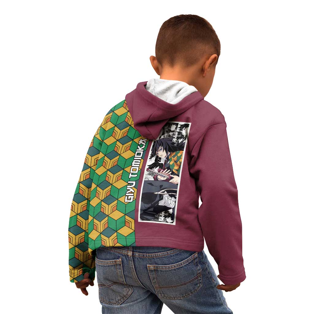 Tomioka Giyu Haori Demon Slayer Kid Hoodie Anime Style