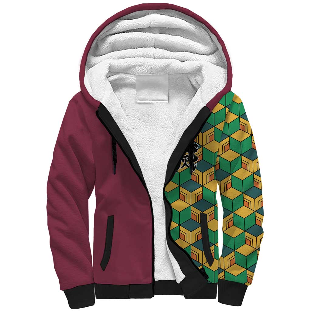 Tomioka Giyu Haori Demon Slayer Sherpa Hoodie Anime Style