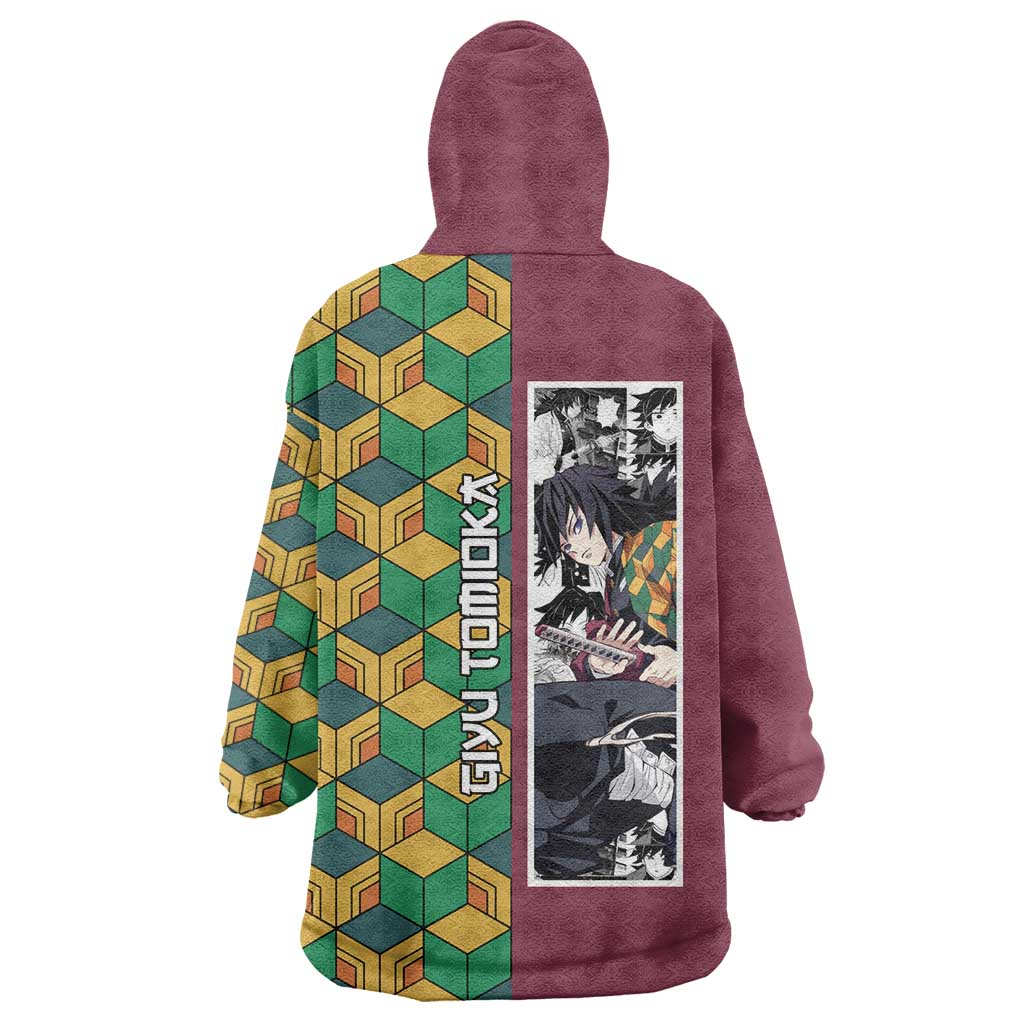 Tomioka Giyu Haori Demon Slayer Wearable Blanket Hoodie Anime Style