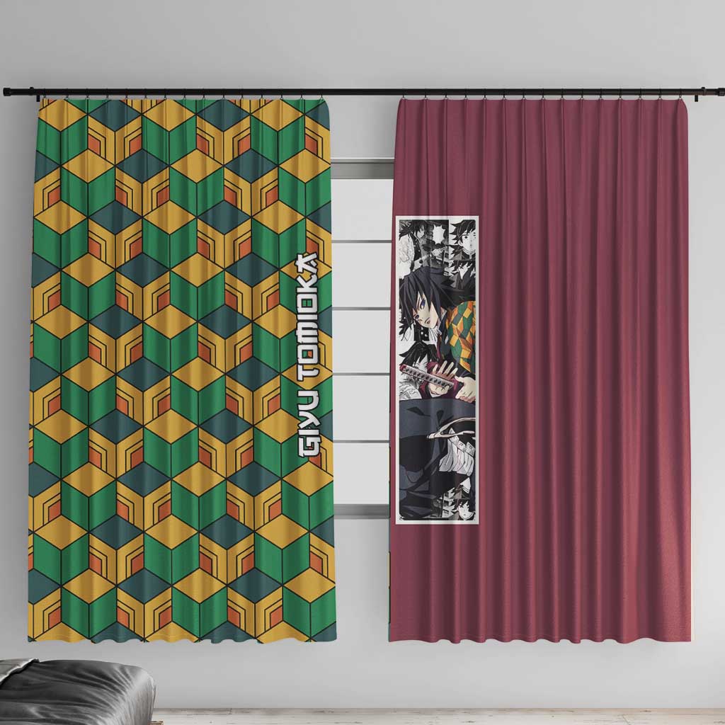 Tomioka Giyu Haori Demon Slayer Window Curtain Anime Style