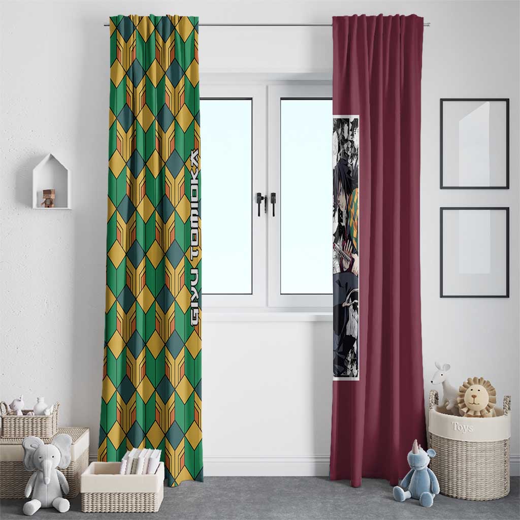 Tomioka Giyu Haori Demon Slayer Window Curtain Anime Style