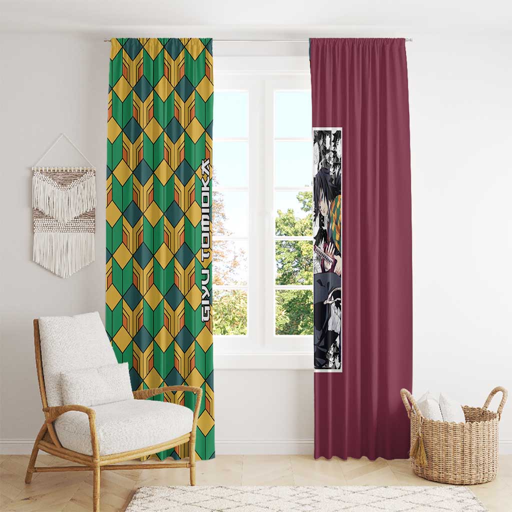 Tomioka Giyu Haori Demon Slayer Window Curtain Anime Style