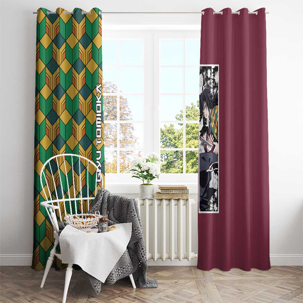 Tomioka Giyu Haori Demon Slayer Window Curtain Anime Style