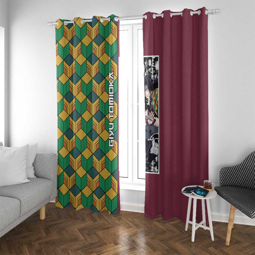 Tomioka Giyu Haori Demon Slayer Window Curtain Anime Style