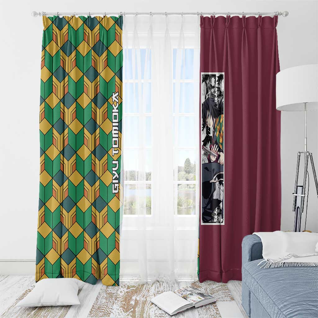 Tomioka Giyu Haori Demon Slayer Window Curtain Anime Style