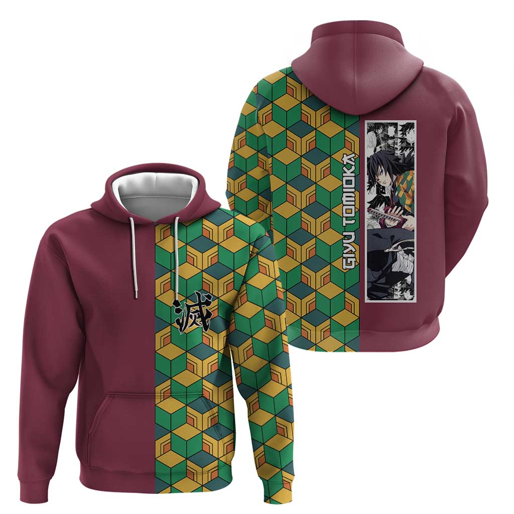 Tomioka Giyu Haori Demon Slayer Zip Hoodie Anime Style