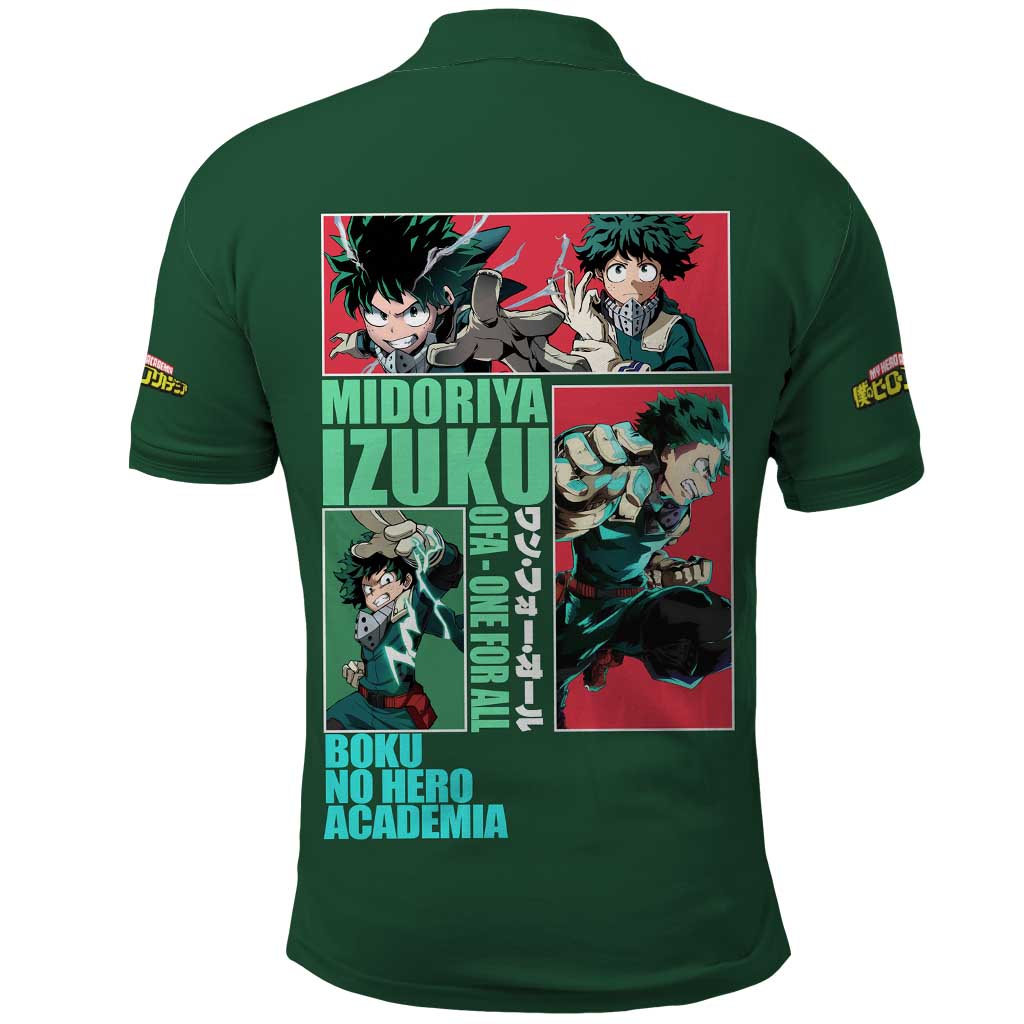 Midoriya Izuku My Hero Academia Polo Shirt Anime Style