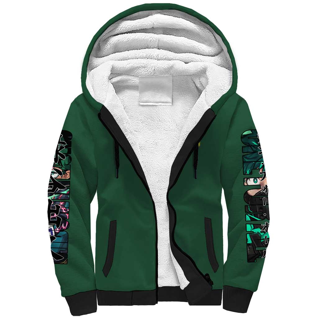 Midoriya Izuku My Hero Academia Sherpa Hoodie Anime Style