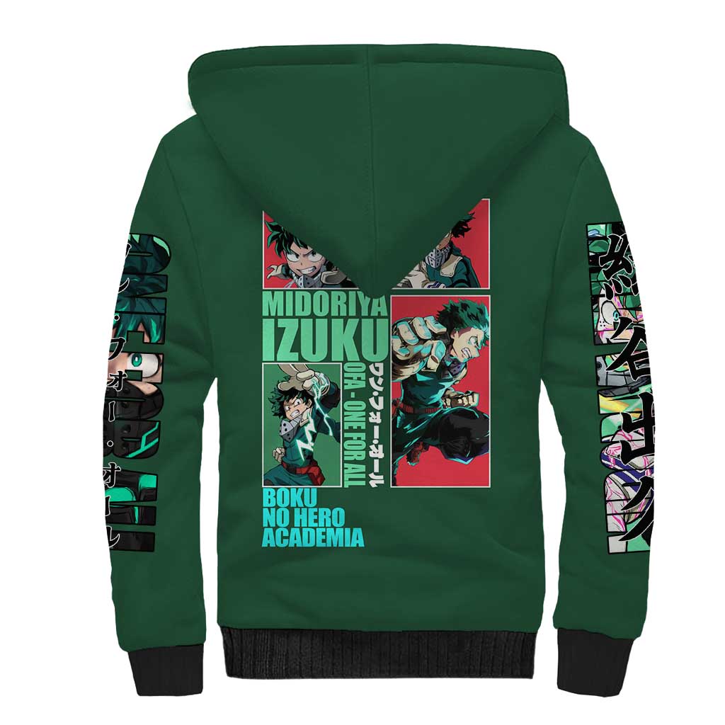 Midoriya Izuku My Hero Academia Sherpa Hoodie Anime Style