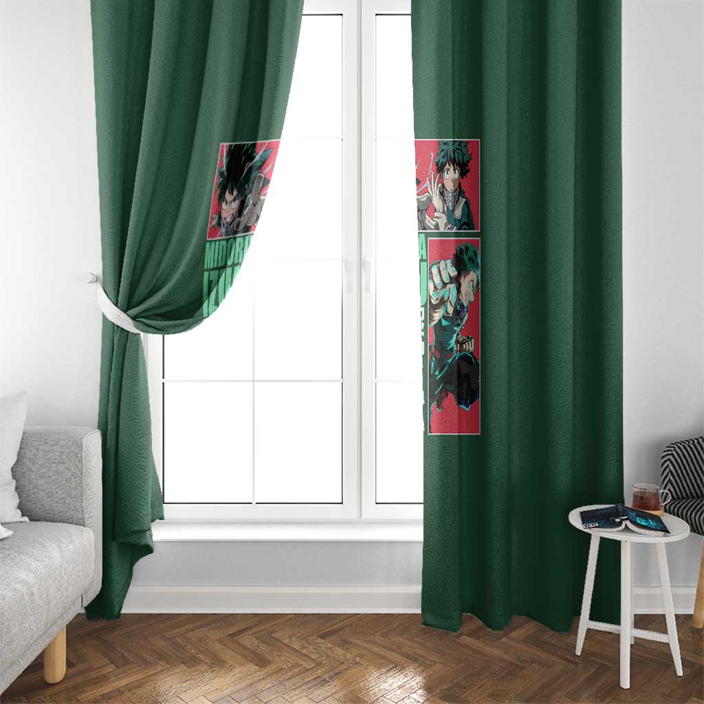 Midoriya Izuku My Hero Academia Window Curtain Anime Style
