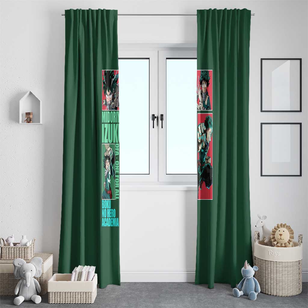 Midoriya Izuku My Hero Academia Window Curtain Anime Style