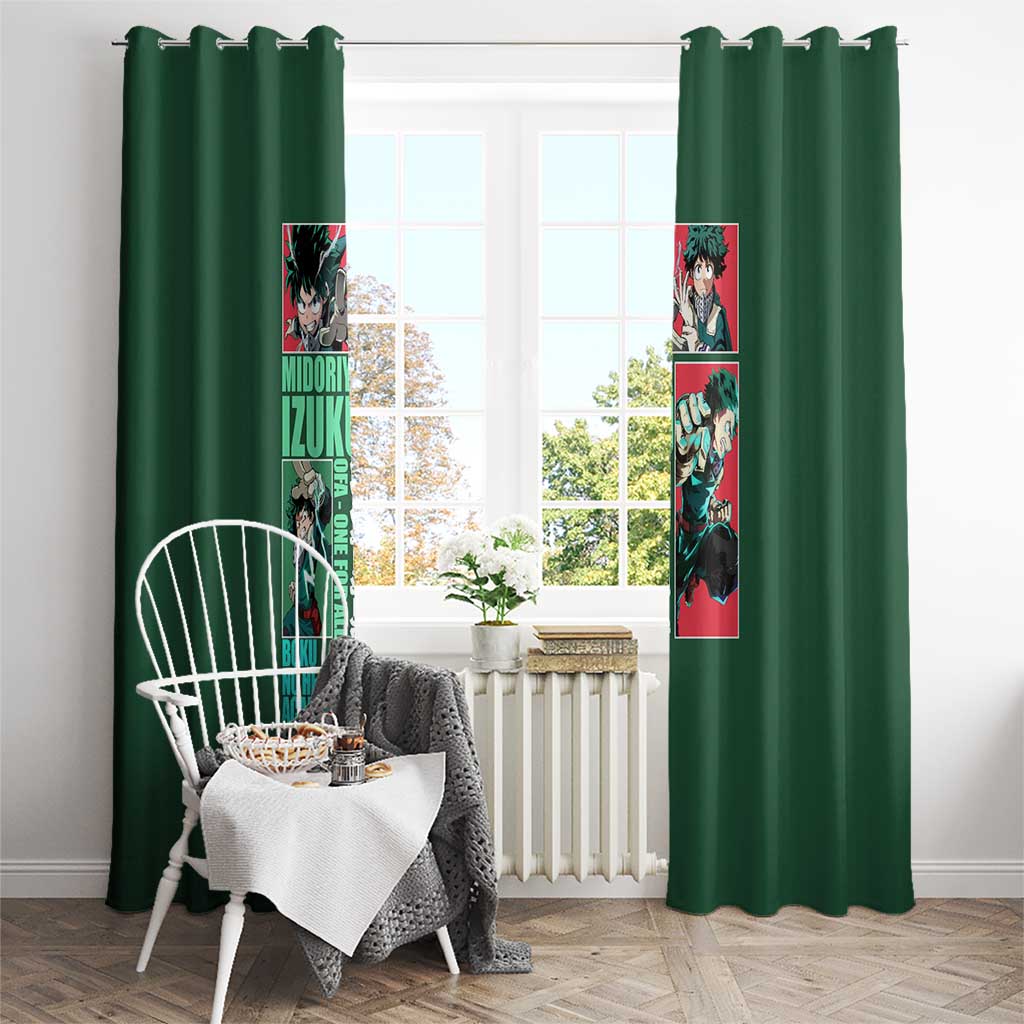 Midoriya Izuku My Hero Academia Window Curtain Anime Style