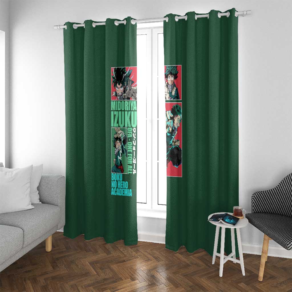 Midoriya Izuku My Hero Academia Window Curtain Anime Style