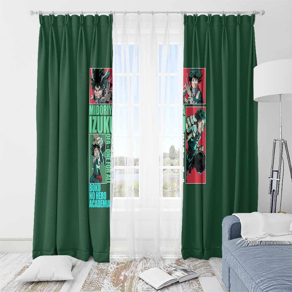 Midoriya Izuku My Hero Academia Window Curtain Anime Style