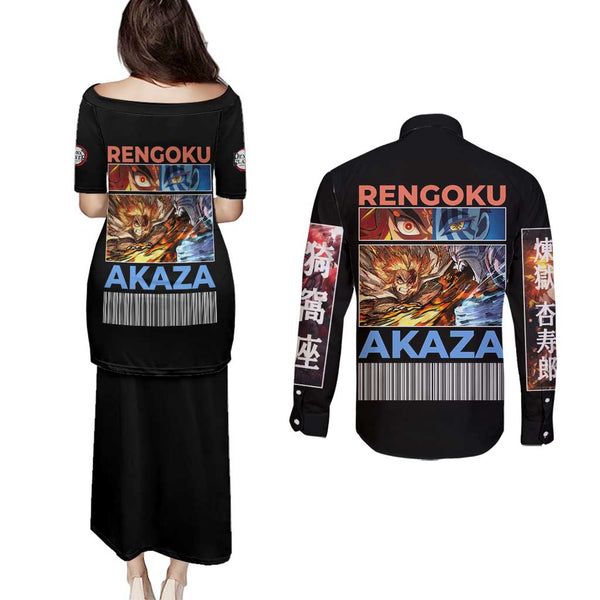 Agatsuma Zenitsu Demon Slayer Family Matching Puletasi and Hawaiian Shirt with Yellow and Black Lightning Style Design TS04 main image 0