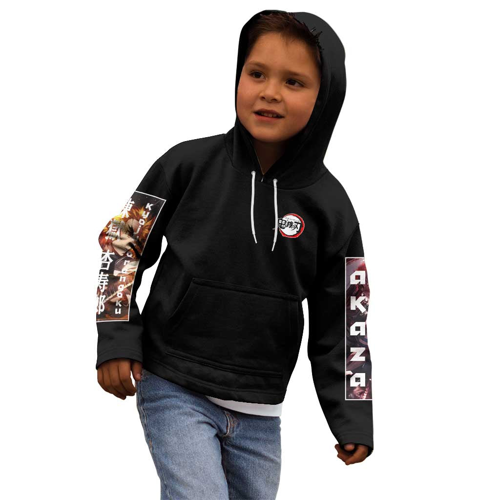 Kyojuro Rengoku vs Akaza Demon Slayer Kid Hoodie Anime Style