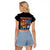 Kyojuro Rengoku vs Akaza Demon Slayer Raglan Cropped T Shirt Anime Style