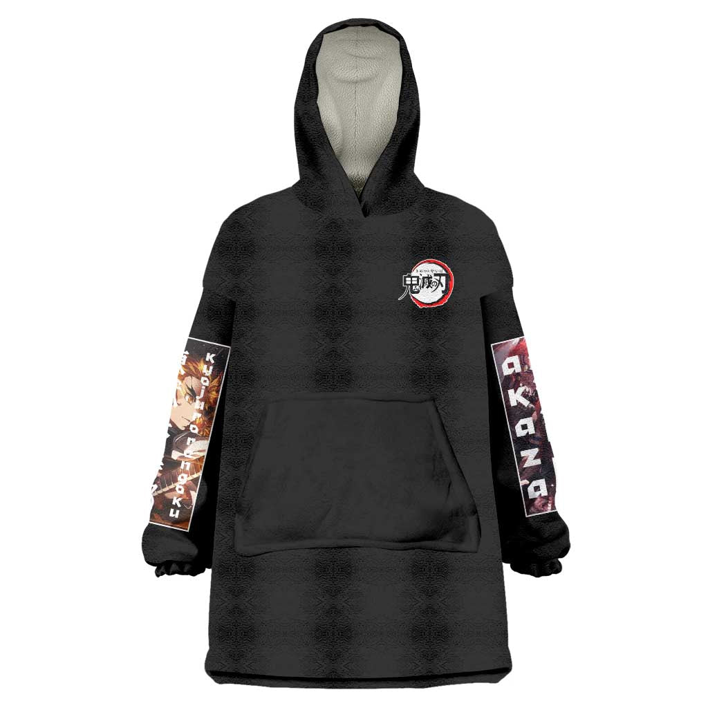 Kyojuro Rengoku vs Akaza Demon Slayer Wearable Blanket Hoodie Anime Style