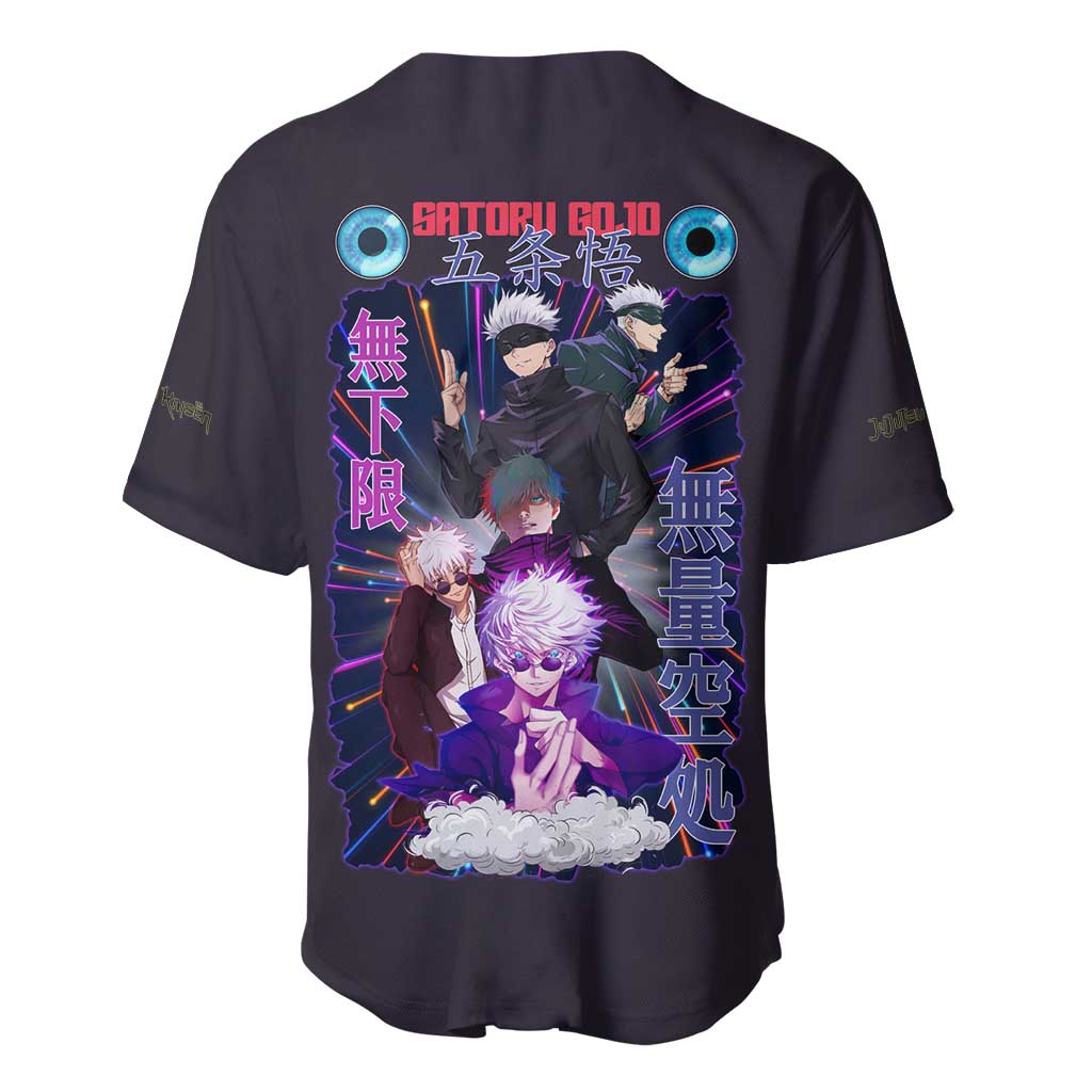 Satoru Gojo V3 Jujutsu Kaisen Baseball Jersey Anime Style