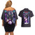 Satoru Gojo V3 Jujutsu Kaisen Couples Matching Off Shoulder Short Dress and Hawaiian Shirt Anime Style