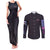 Satoru Gojo V3 Jujutsu Kaisen Couples Matching Tank Maxi Dress and Long Sleeve Button Shirt Anime Style