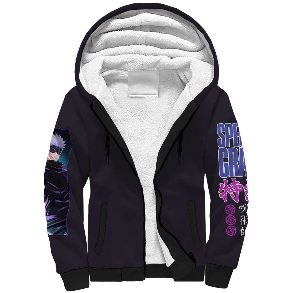 Satoru Gojo V3 Jujutsu Kaisen Sherpa Hoodie Anime Style