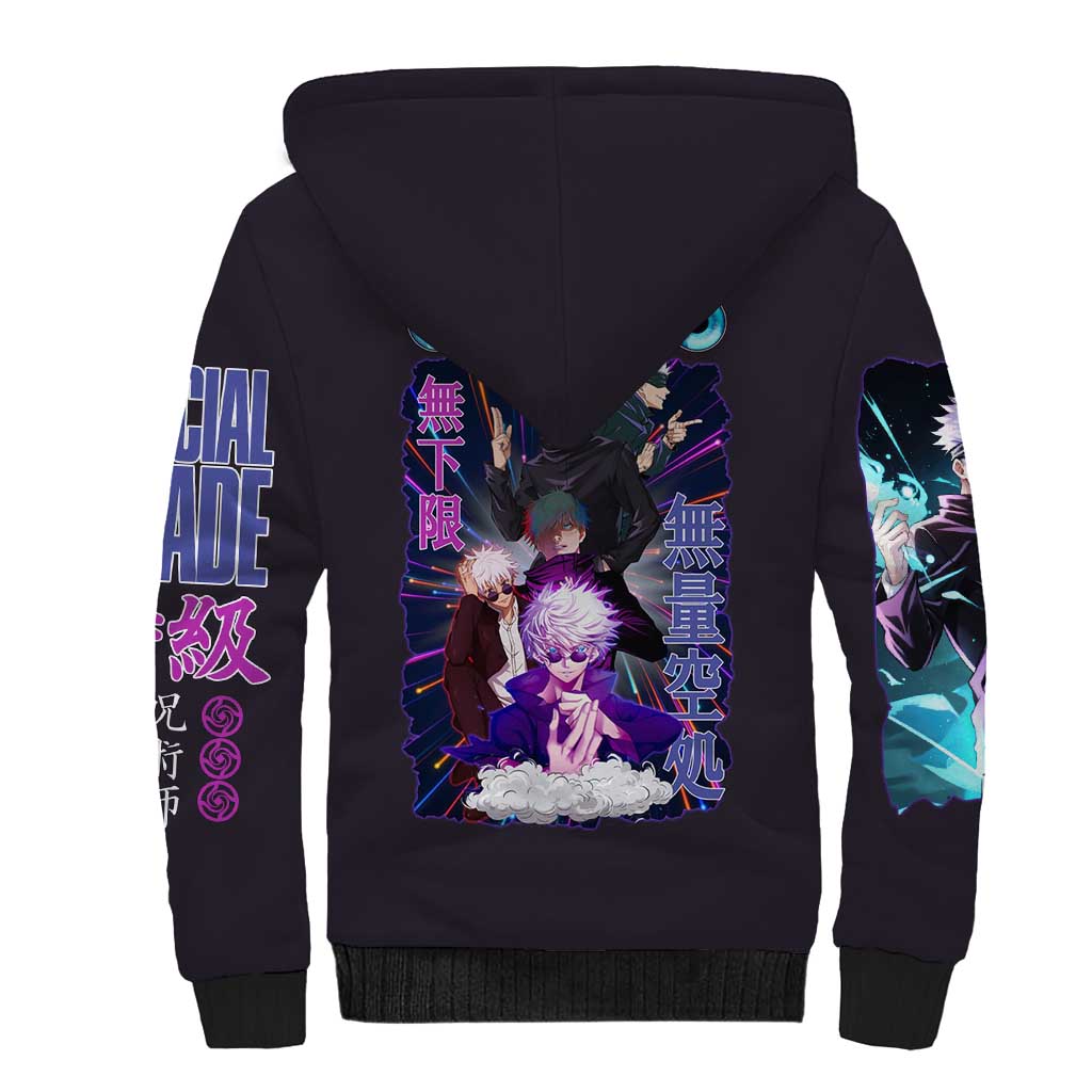 Satoru Gojo V3 Jujutsu Kaisen Sherpa Hoodie Anime Style