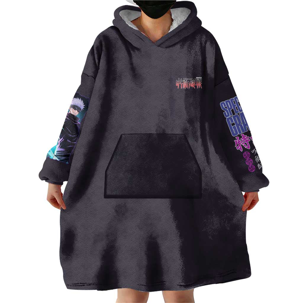 Satoru Gojo V3 Jujutsu Kaisen Wearable Blanket Hoodie Anime Style